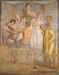 Admetus and Alcestis, Fresco from the Basilica of Ercolano