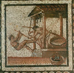 Two Men Pressing Oil