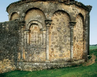 Apse Seen from the Outside, Church of St. Michael in Valdenebro, Soria, Castile and Leon, Spain