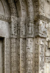 Detail of the facade right side of the gate of the Basilica, early 12th century