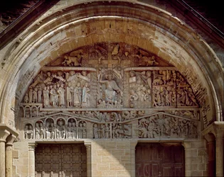 Romanesque Art: Tympan Sculpted Representing the Last Judgment