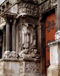 St John and St Peter, central portal of the west facade