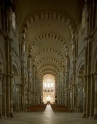 View of the central nave of the Basilica of Santa Maria Magdalene