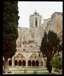 View of the cloister and the cathedral of Saint Thecla in Tarragona