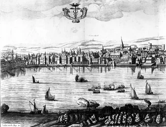 A View of the River Thames from Southwark, 1650