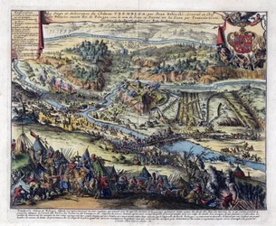 The Siege of Trembowla in 1675 - Romeyn de Hooghe (1645-1708) - 1690 - Etching, watercolour - Private Collection