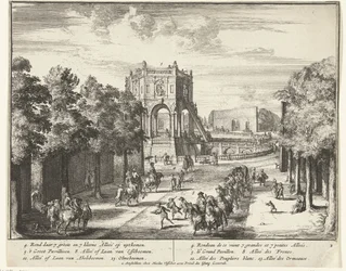 Avenue in the Park of Enghien Leading to a Pavilion (The Park of Enghien)