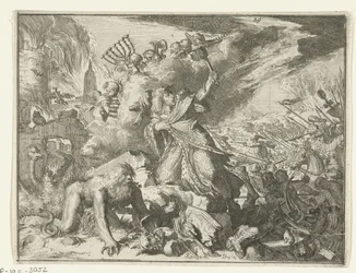 Man in Cloak Attacked by Riders