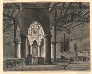 Stage Design, Interior of Gothic Chapel