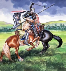 Robert the Bruce, King of Scotland About to Kill Sir Henry de Bohum