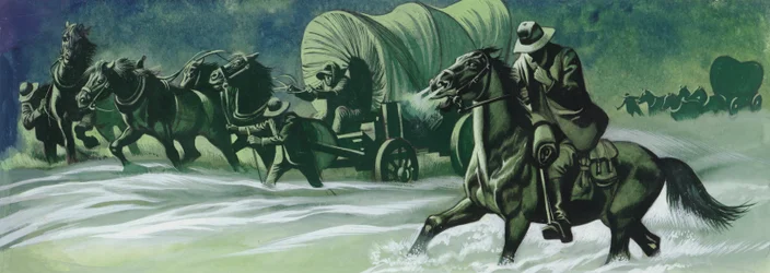 Winter wagon train