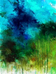 Vibrant Blue Green Abstract
