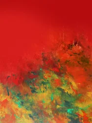Vibrant Red Abstract