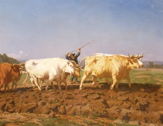 Ploughing in the Nivernais (detail)
