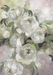 Soft White Peonies
