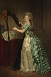 Self-Portrait with a Harp
