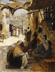Arabs Conversing in a Village Street