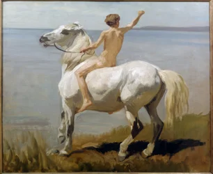 Boy on a White Horse