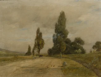 Street near Deutsch-Altenburg at the Foot of the Turkish Hill