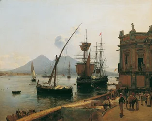 The Port of Naples with Vesuvius