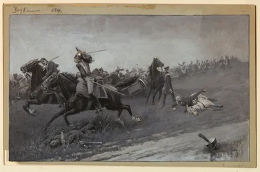 Blücher Unhorsed at Ligny