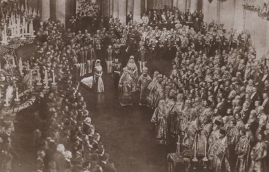 Coronation of Tsar Nicholas II and Tsarina Alexandra of Russia, Uspensky Cathedral, Moscow