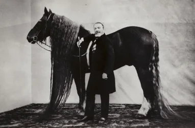Russian Circus Performer Akim Nikitin with a Horse