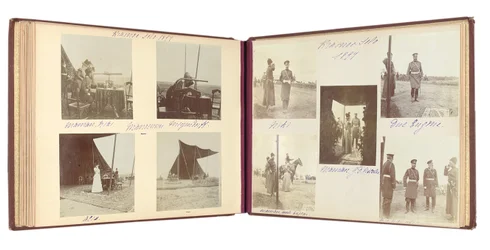 The Russian Imperial Family, page from an album of photographs, c.1897-99