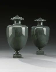 A pair of Kalkan vases, Peterhof, c.1800