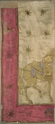 Fragment of a flag found in the Kremlin, 1812