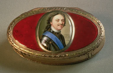Snuff box with portrait miniature of Peter the Great