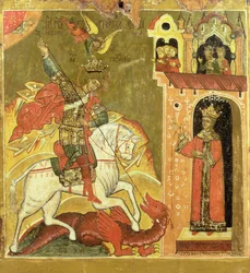 St. George and the Dragon, Ukraine, late 16th century