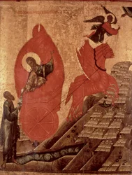 The Ascension of Elijah, icon, Pskov School, c.1650
