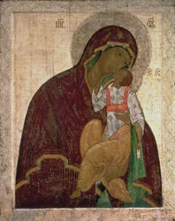 The Yakhroma Madonna of Humility, Russian icon, possibly School of Pskov