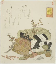 Seaweed, Portable Writing Case, and Plum Branch, No. 5 from the Series 