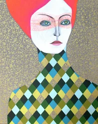 Red Head Masked Woman