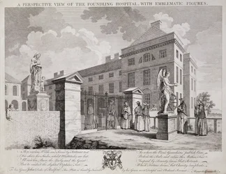 A Perspective View of the Foundling Hospital with Emblematic Figures