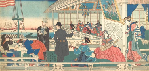 Home of Foreign Merchants in Yokohama, 9th month, 1861