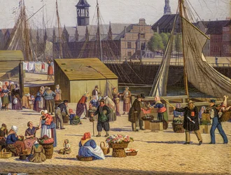 Hejbro Plads, a Market Place in Copenhagen (detail)
