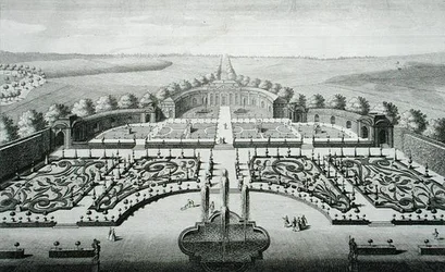 View of the Orangery at Geibach, engraved by Johann Georg Pintz
