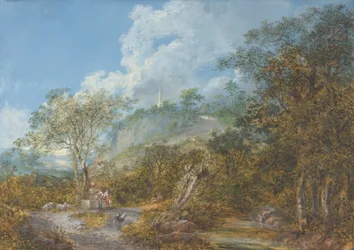 Arcadian Landscape with an Obelisk, 1785
