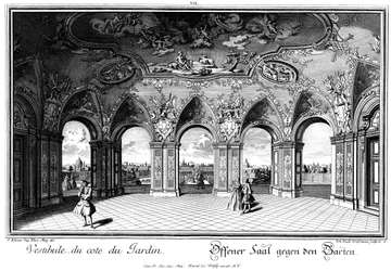 View from the Sala Terrena to the Garden