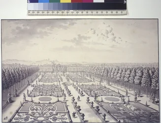 View of the Gardens of Liechtenstein Palace in Rossau