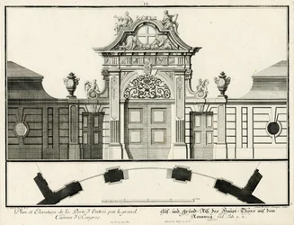 Plan and Elevation of the Main Gate of the Lower Castle on Rennweg