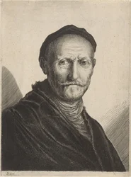 Portrait of an Elderly Man with a Beret on His Head