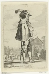 Standing Officer in Profile, Armed Officers and Soldiers (series title)