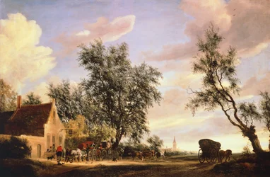 White Swan Inn, by Salomon van Ruysdael