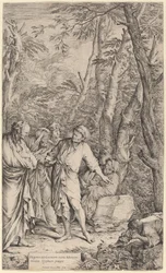 Diogenes Casting away his Bowl