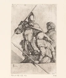 Two Soldiers and a Figure with Turban (Small Figures series)