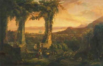 View of Casamicciola in Ischia